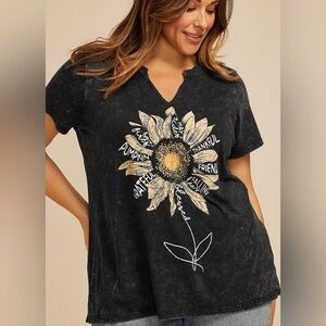 New Maurices Plus Size Fall Sunflower Classic Fit Graphic Tee